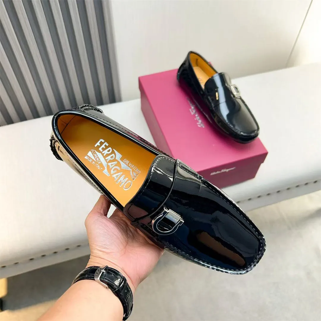 Men's shoes 💰560 Ferragamo new high-end quality 🔥 black cowhide ➕ cowhide lining size 38-45